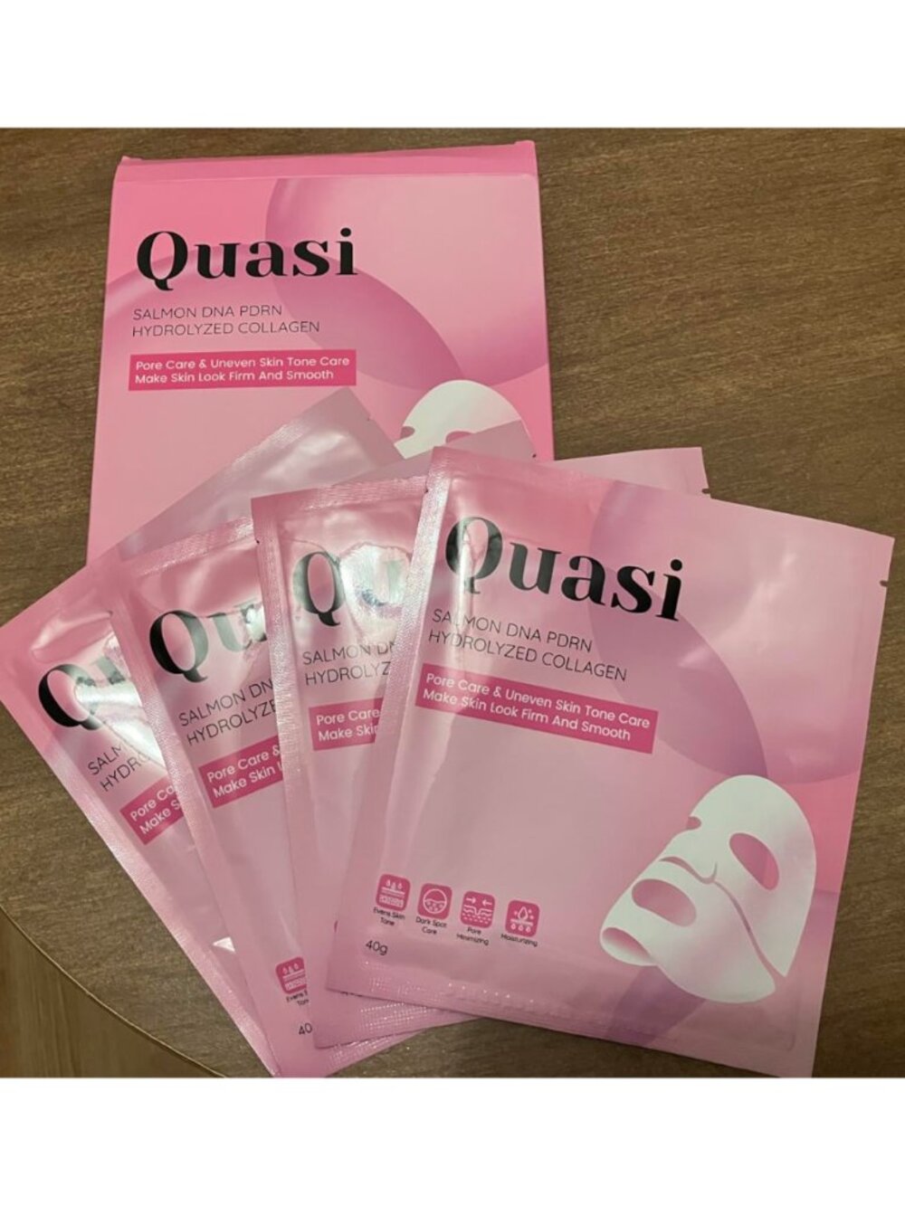Salmon PDRN Collagen Face Mask 4 Pack Korean Skincare Hydrating Firming